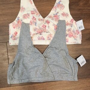 Motherhood Floral and Gray Nursing Bras